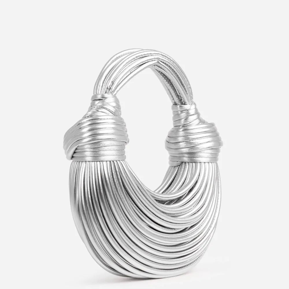 Luxe Statement Handtas Dames met Uniek Knoopdetail en Hedendaagse Elegant Stijl-5