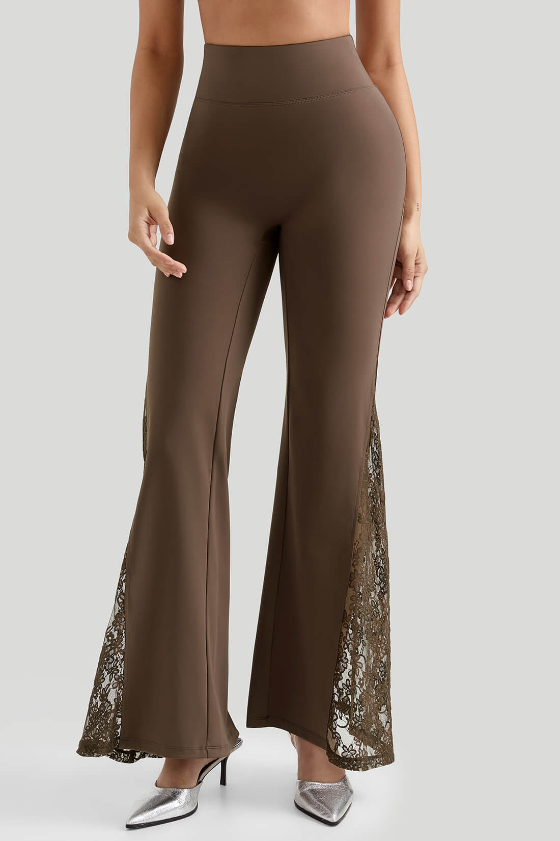 DAISY – Kanten flared broek dames met hoge taille | Sexy Y2K party look