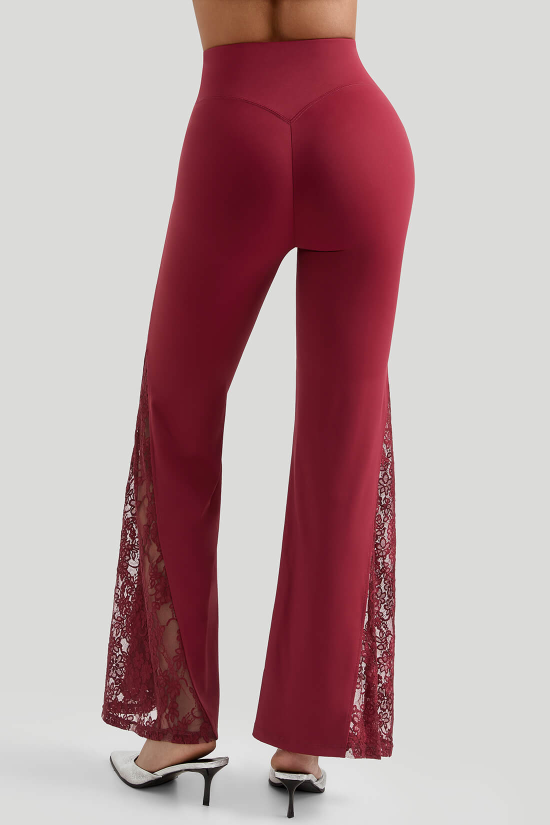 DAISY – Kanten flared broek dames met hoge taille | Sexy Y2K party look