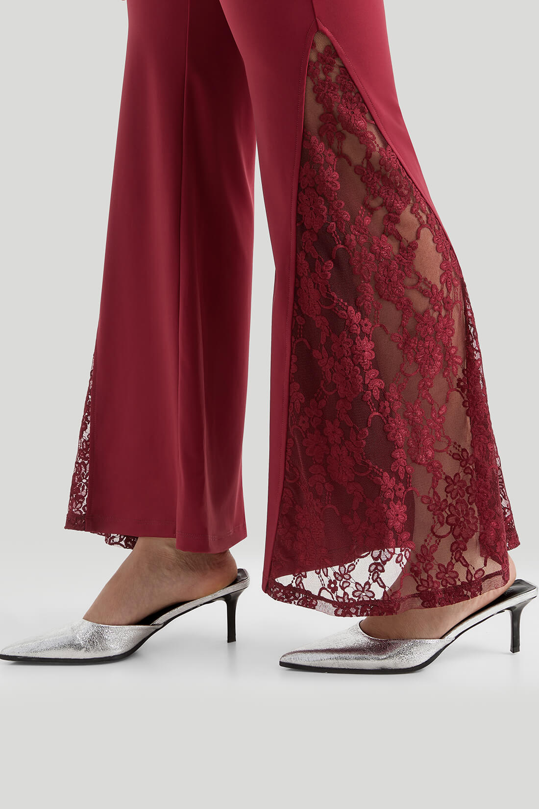 DAISY – Kanten flared broek dames met hoge taille | Sexy Y2K party look
