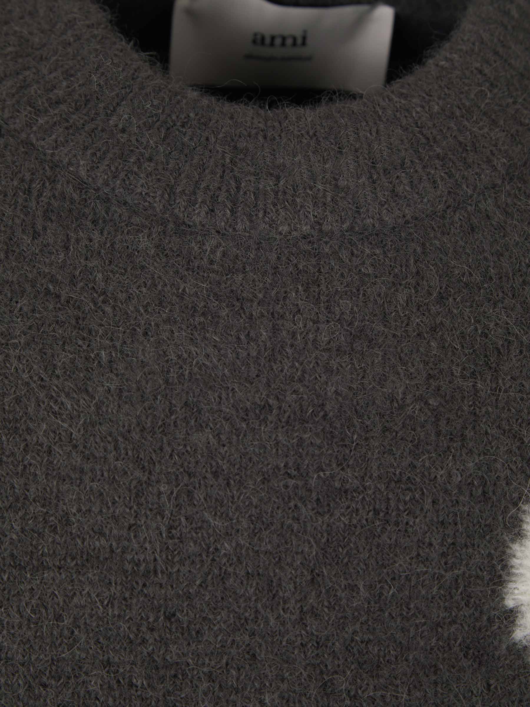 Ami Paris Maglione con Logo a Cuore per Uomo | Morbido & Elegante Maglione con Vestibilità Rilassata