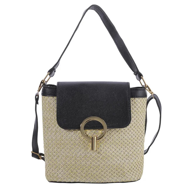 Gevlochten Rieten Strandtas voor Dames - Grote Chic Stijl-3