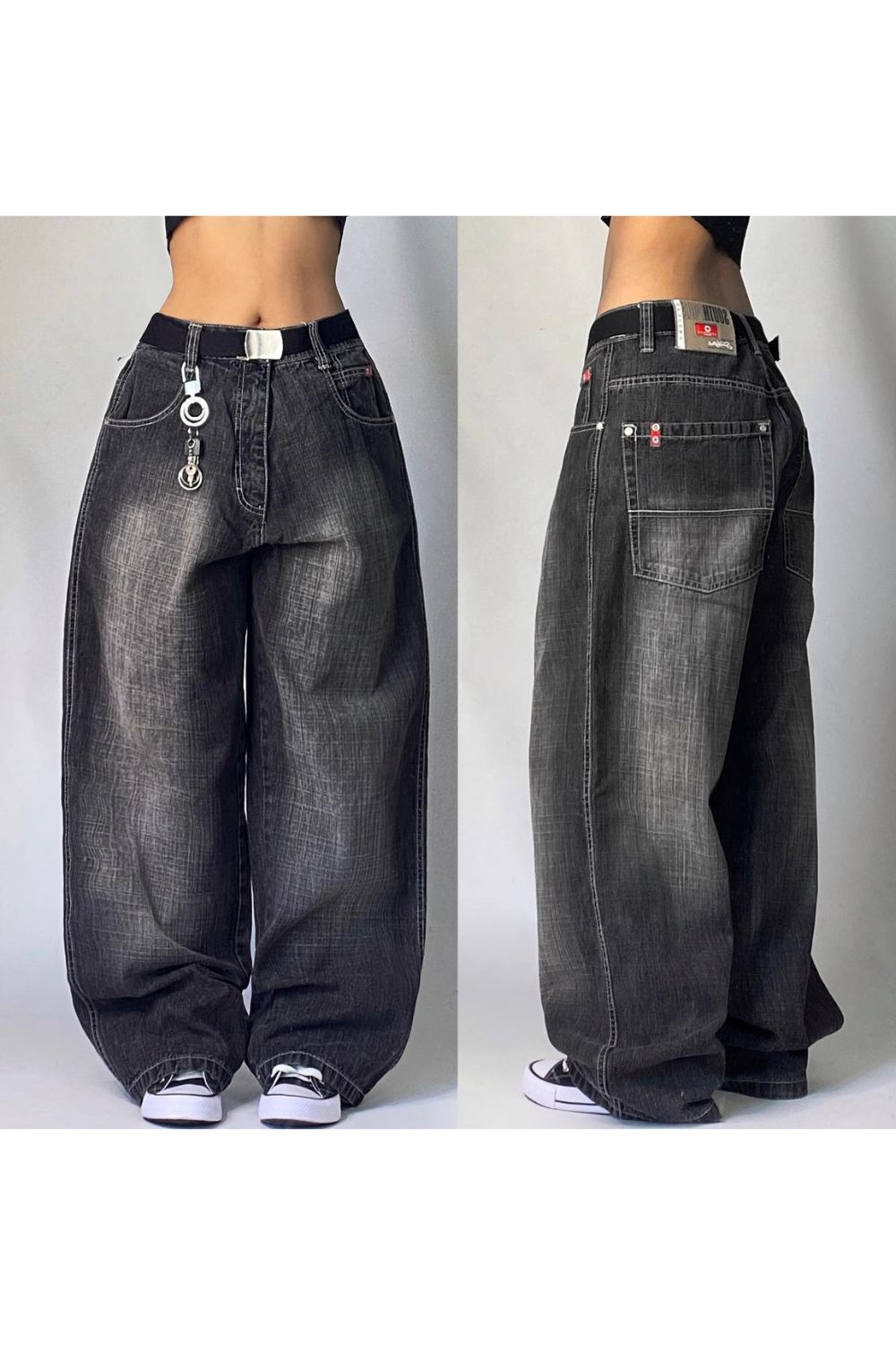 Vybe Dames Baggy Spijkerbroek | Washed Streetwear Denim voor Lente Zomer
