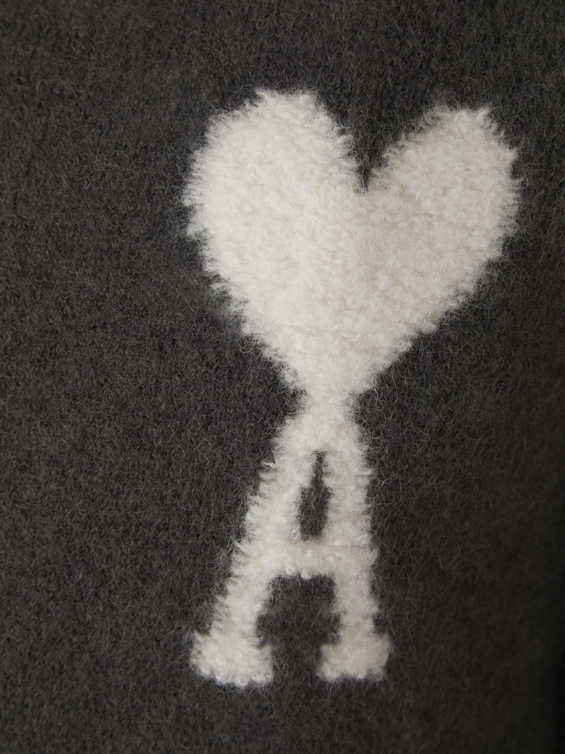 Ami Paris Maglione con Logo a Cuore per Uomo | Morbido & Elegante Maglione con Vestibilità Rilassata