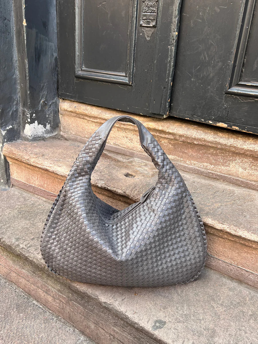 Variant image for Viveana Elegante Geweven Handtas Dames - Stijlvolle Ronde Schoudertas-3