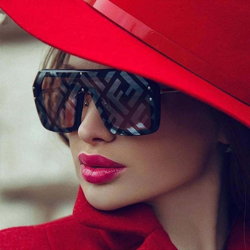 Futuristische Vrouwenzonnebril Stijlvolle Glamoureuze Look-2