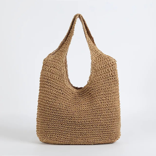 Grote Rieten Strandtas Voor Dames - Zomerse Boho Chic Accessoire-3