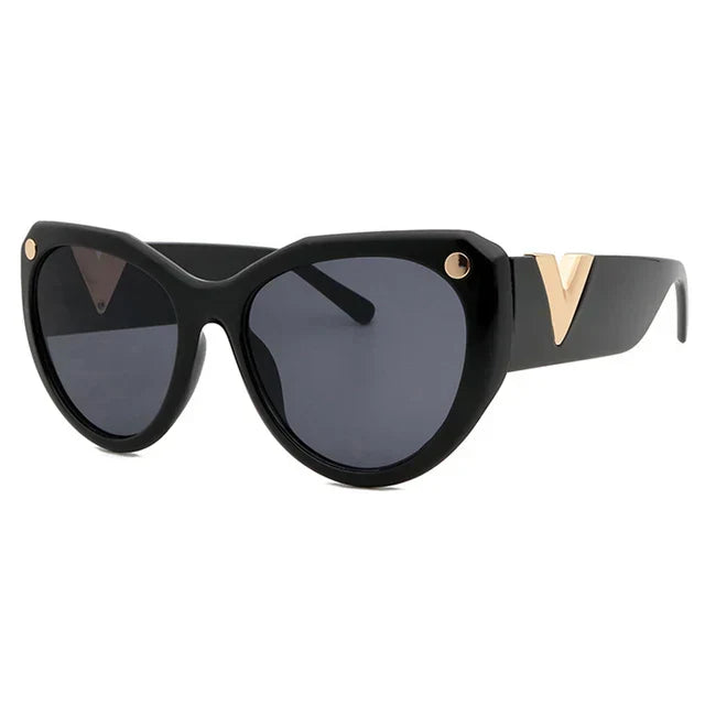 Variant image for Nyra Oversized V Cat Eye Zonnebril Dames Modieuze Stijl-1