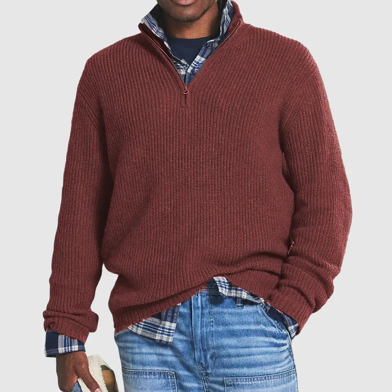 MARLOW – Half-Zip Gebreide Trui voor Heren | Casual Chic & Perfect voor Koude Dagen