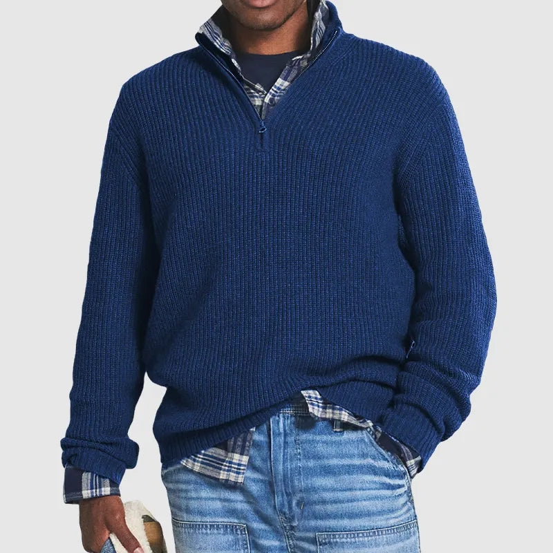 MARLOW – Half-Zip Gebreide Trui voor Heren | Casual Chic & Perfect voor Koude Dagen