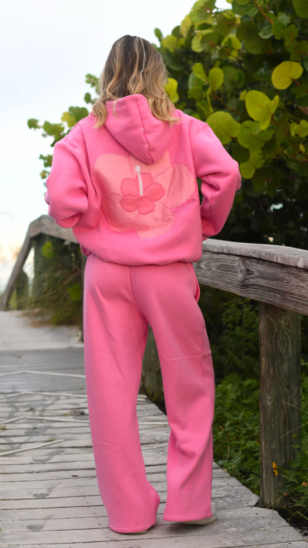 SET ROSE FLORA – Tuta da allenamento da donna | Streetstyle accogliente e caldo per autunno e inverno