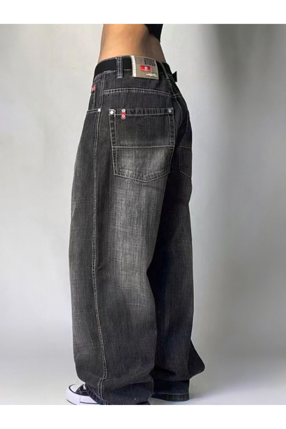 Vybe Dames Baggy Spijkerbroek | Washed Streetwear Denim voor Lente Zomer