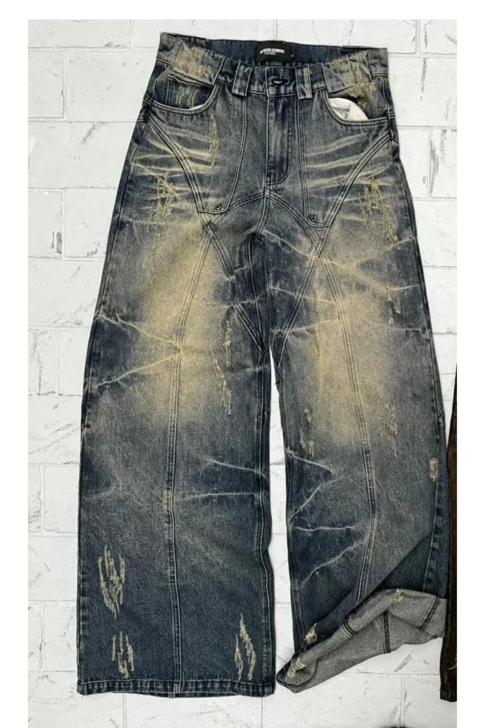 MERGE - Jeans Baggy Grafici | Baggy Streetwear Spijkerbroek per Donna e Uomo