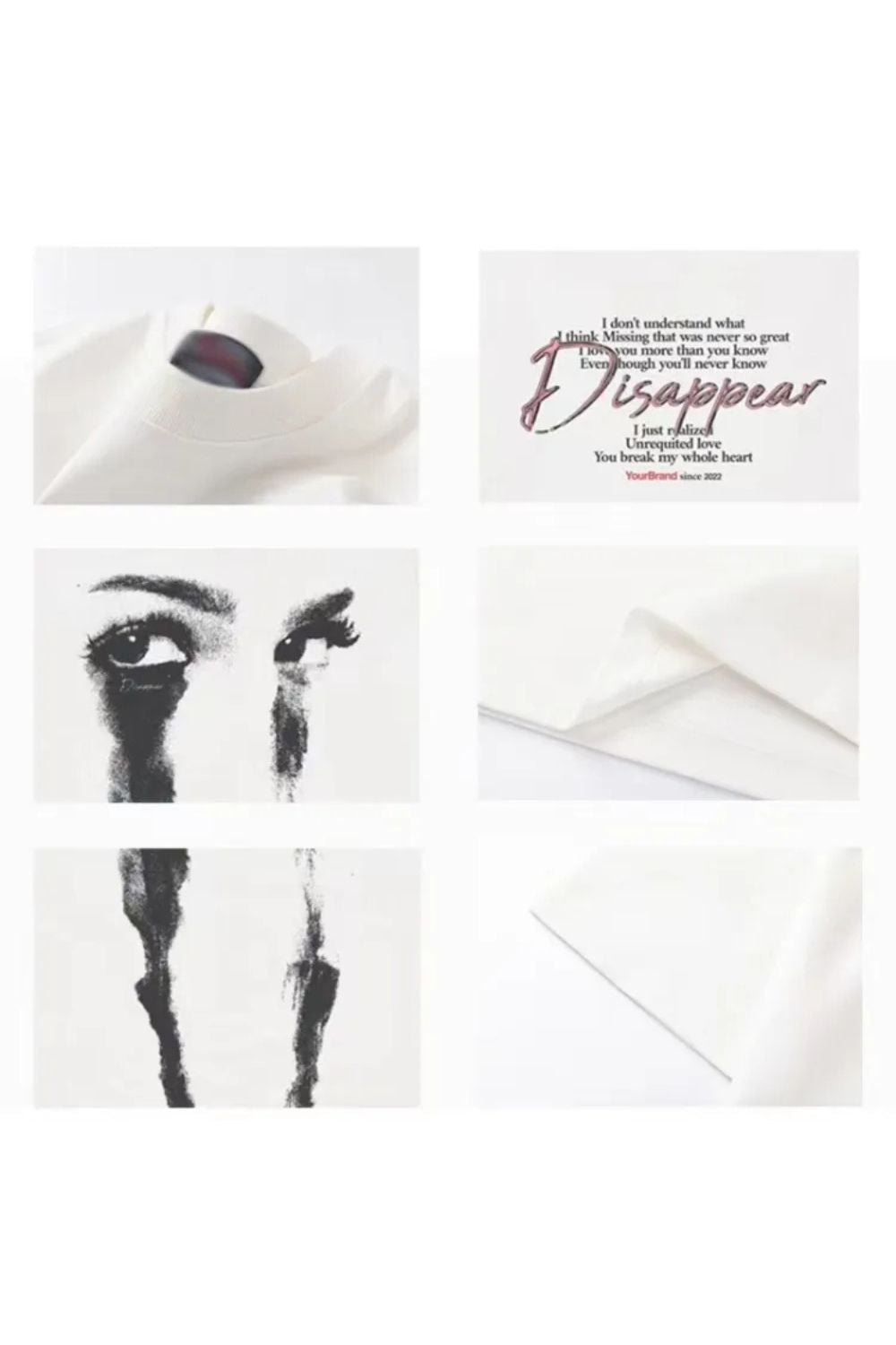 PHANTOM - T-shirt Unisex con Stampa Disappear | Streetwear Audace per Primavera ed Estate