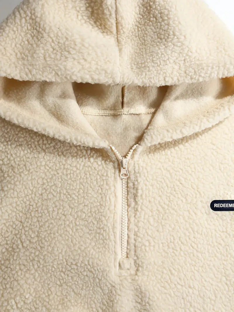 BJORN – Felpa con cappuccio da uomo in pile alla moda con cappuccio e cerniera