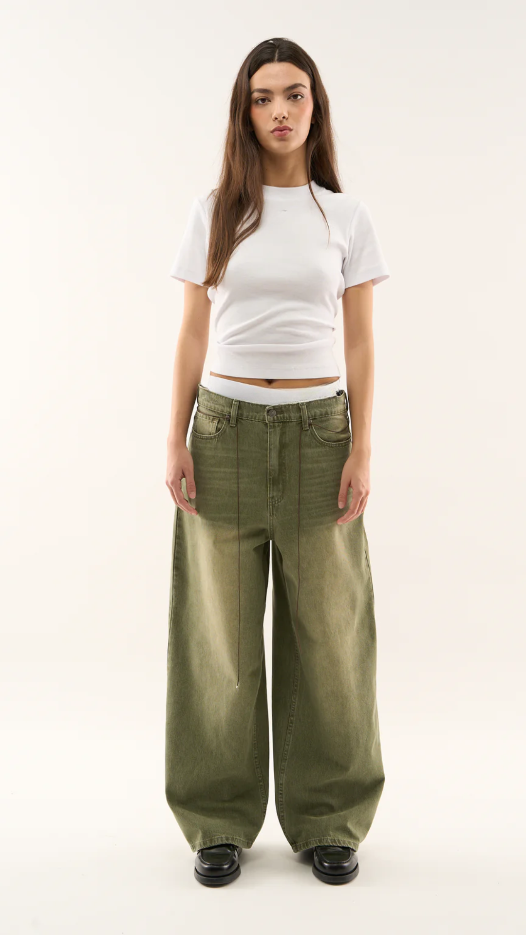 STARRY JEAN – Jeans Baggy Verdes Unisex | Look Denim Oversized Y2K