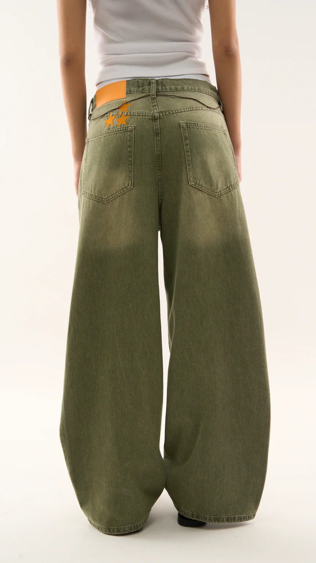 STARRY JEAN – Jeans Baggy Verdes Unisex | Look Denim Oversized Y2K
