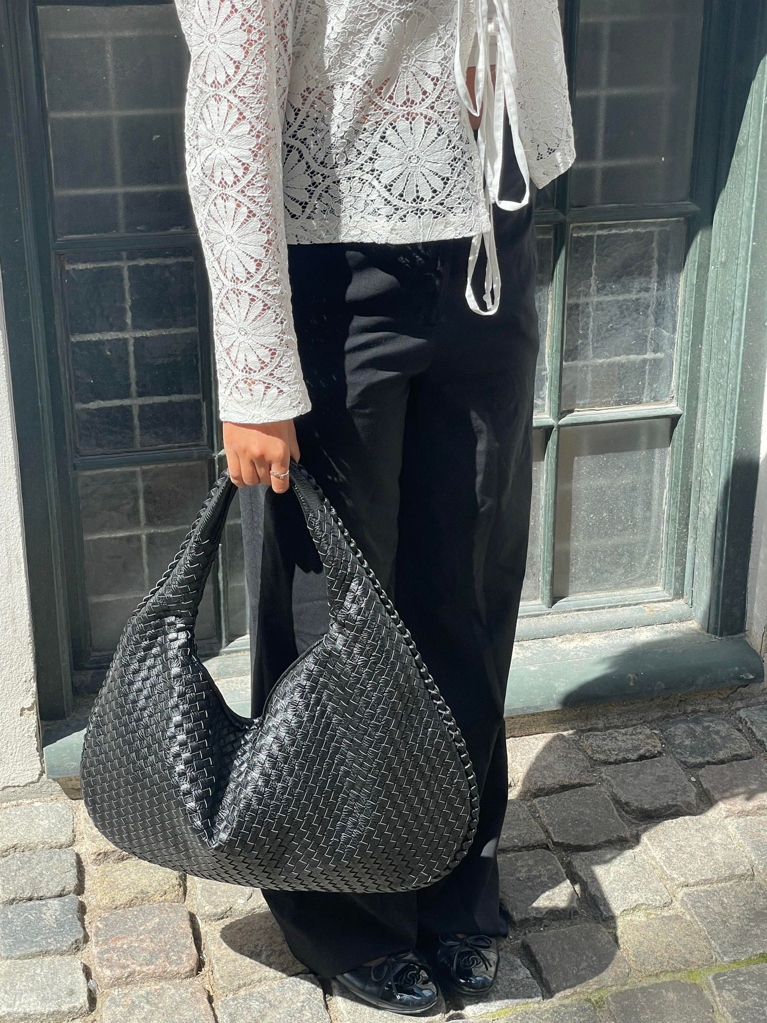Viveana Elegante Geweven Handtas Dames - Stijlvolle Ronde Schoudertas-2