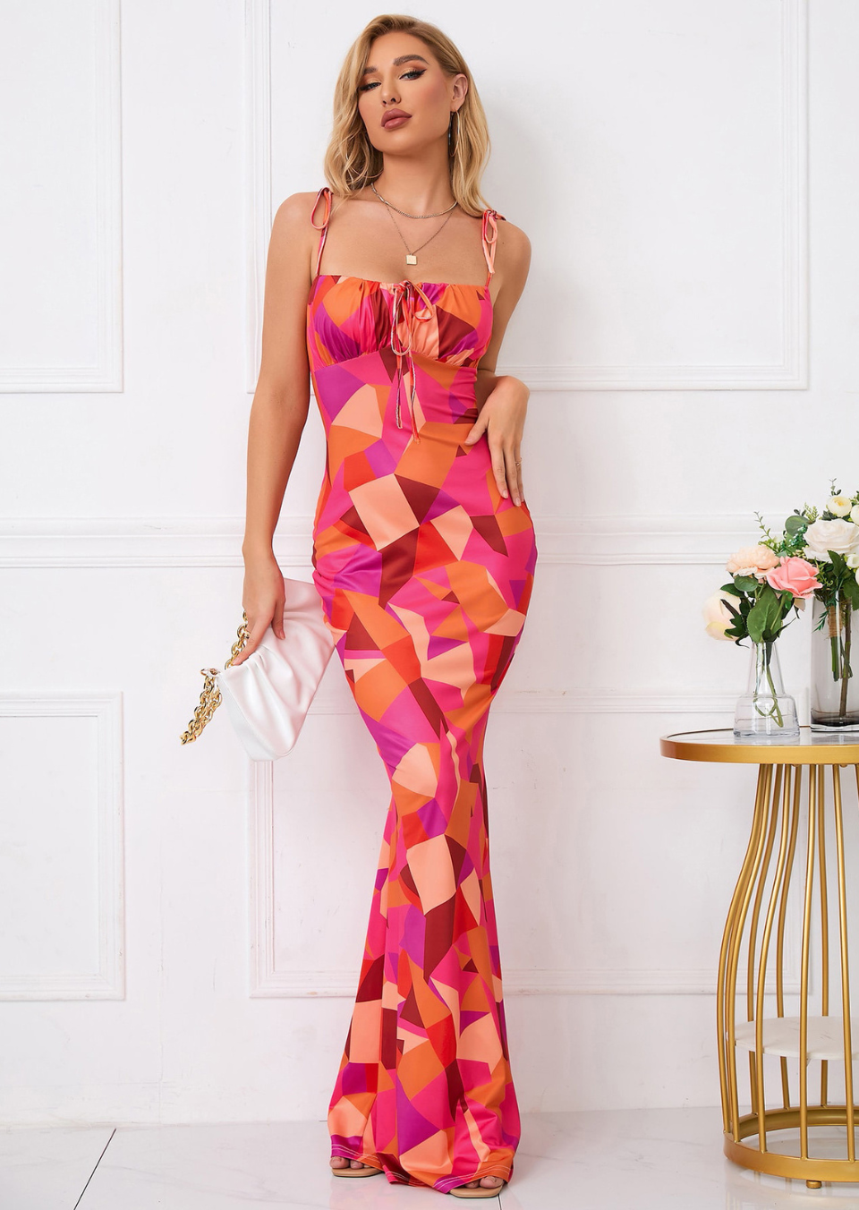 FLORA Maxi Jurk Donna | Stampa floreale & Look elegante per primavera ed estate