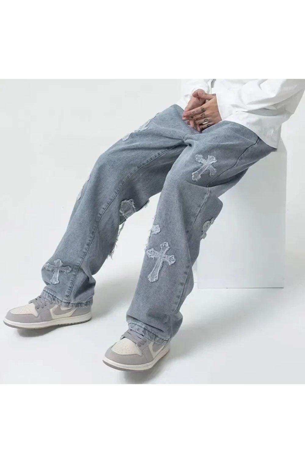 Jeans grafici VADA con grafiche sul cavallo | Jeans baggy per donne e uomini
