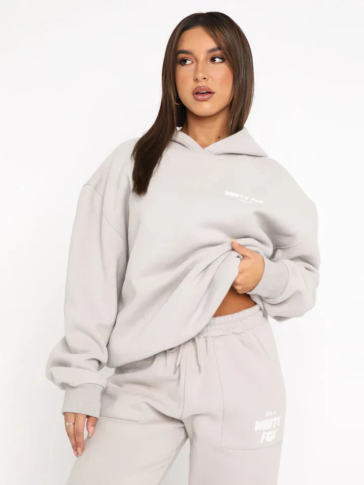 ZARA - Tuta da donna hip con felpa con cappuccio e pantaloni jogger