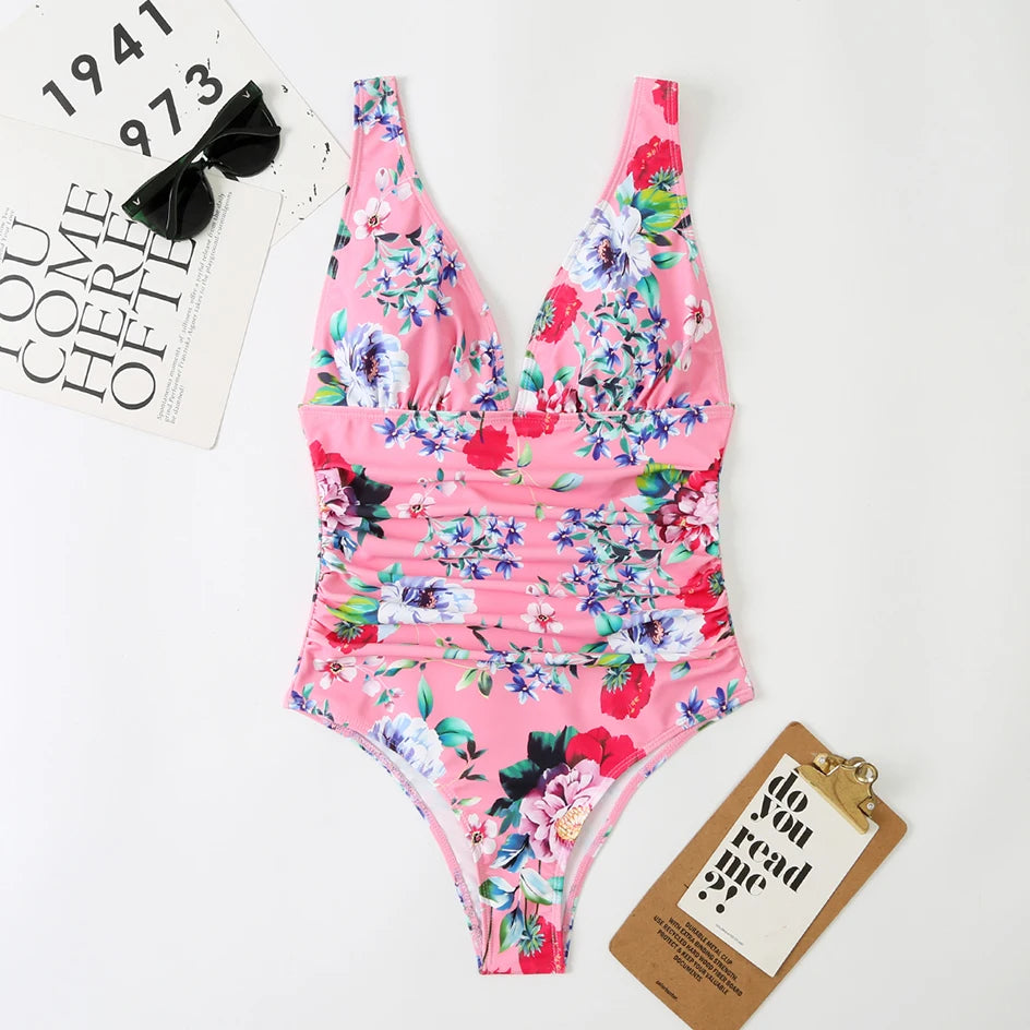 Variant image for Dames One-Piece Badpak Met Diepe V-hals Stijlvol voor Strand en Zwembad-9