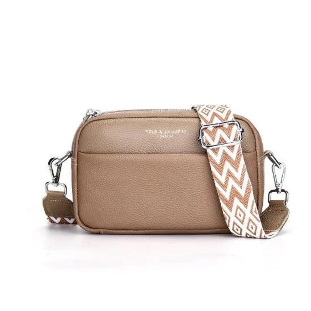 Variant image for Esmeralda Leren Schoudertas Dames met Geometrische Riem - Stijlvolle Mode-5
