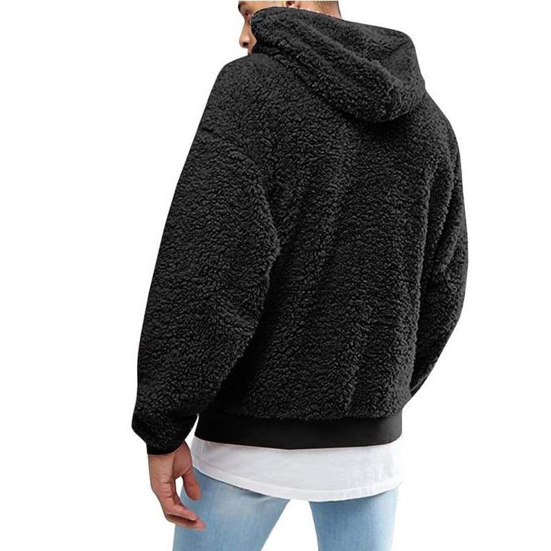 MELDOR - Felpa con cappuccio in teddy calda e alla moda per uomo