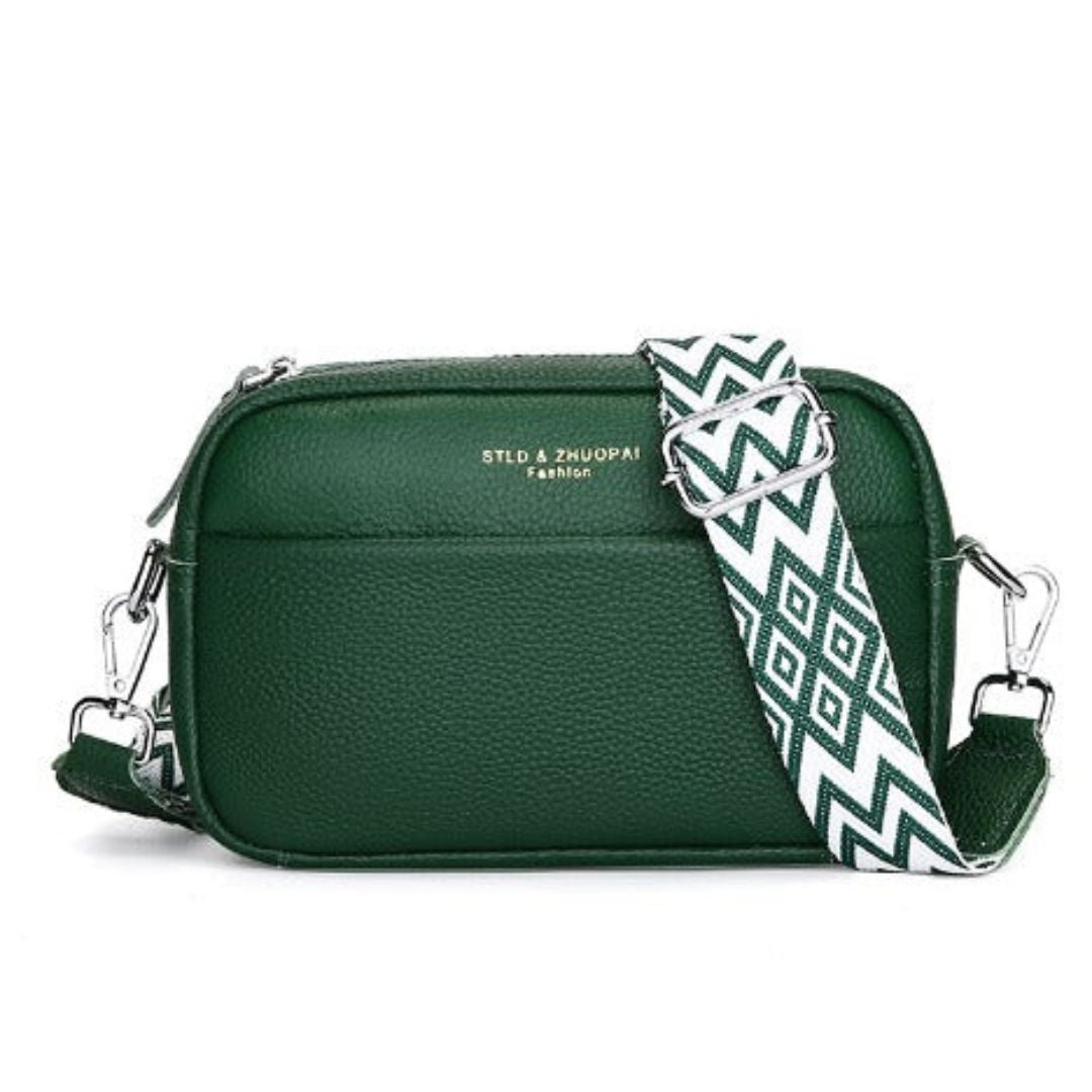 Variant image for Esmeralda Leren Schoudertas Dames met Geometrische Riem - Stijlvolle Mode-4
