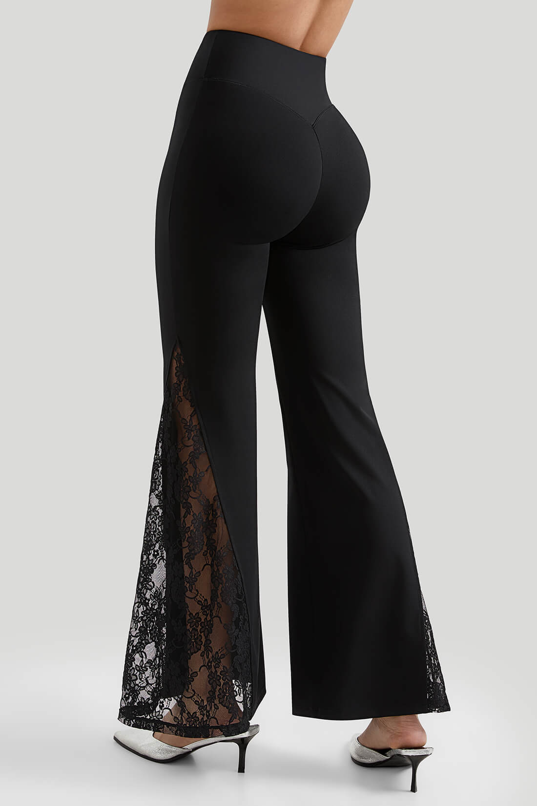 DAISY – Kanten flared broek dames met hoge taille | Sexy Y2K party look