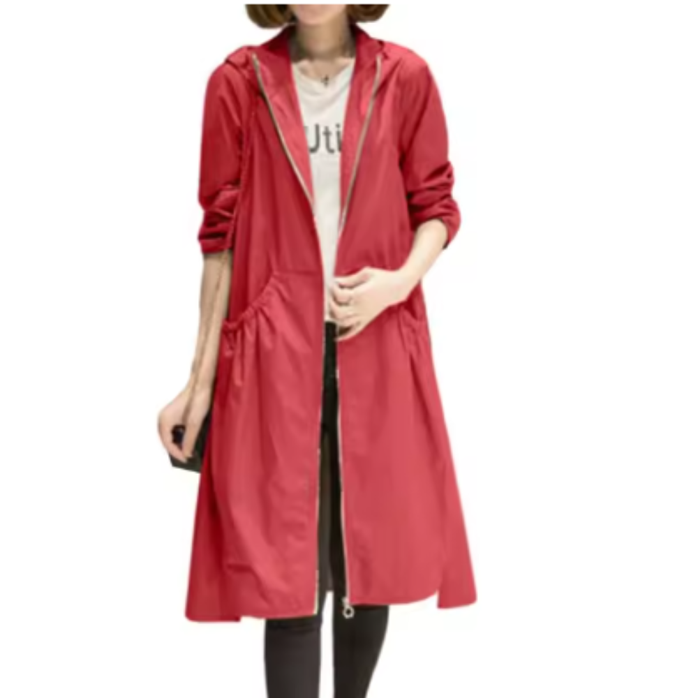 Novara giacca impermeabile lunga da donna - Impermeabile e elegante con cappuccio
