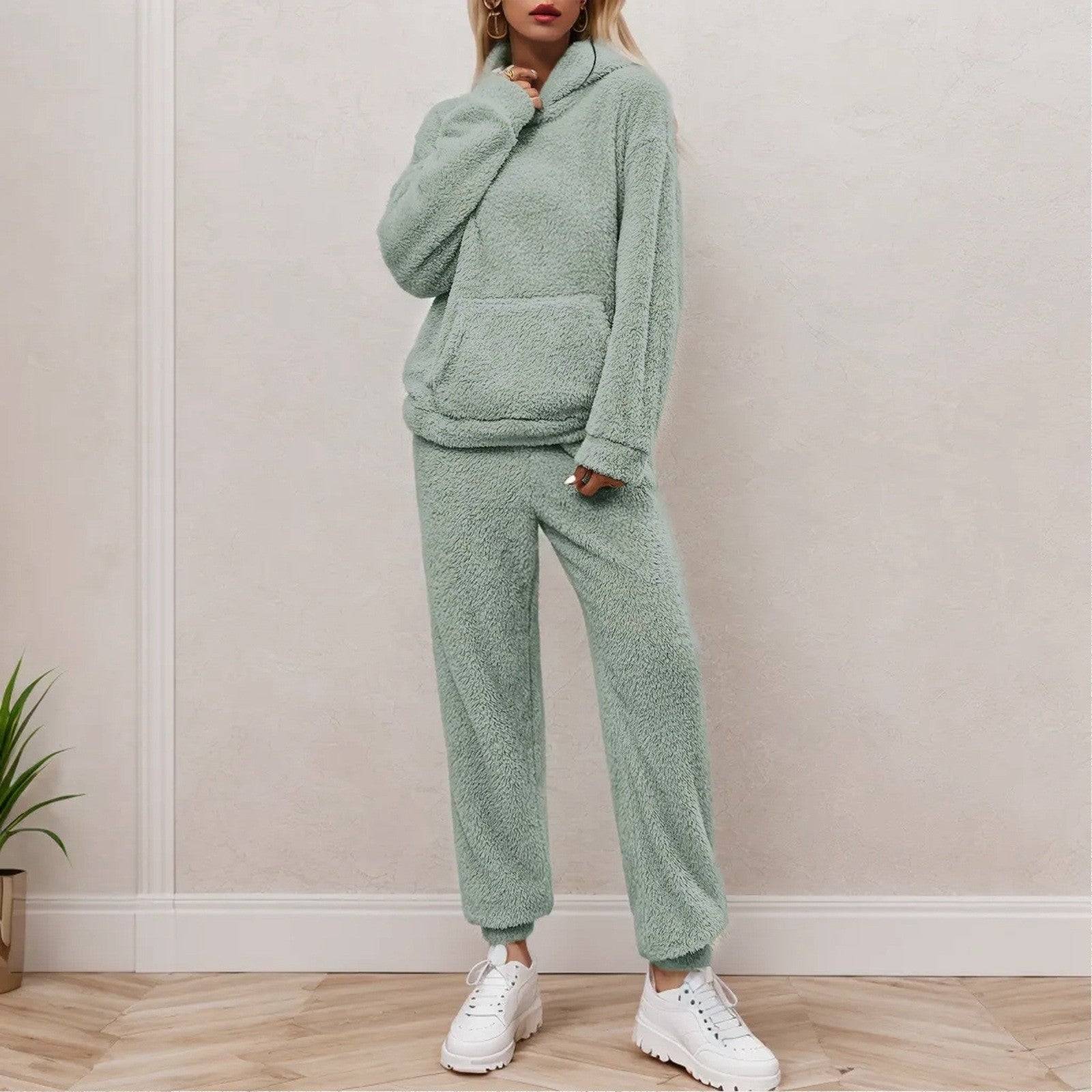 FENNA - Accogliente e Caldo Huispak per Donne con Maglione Teddy