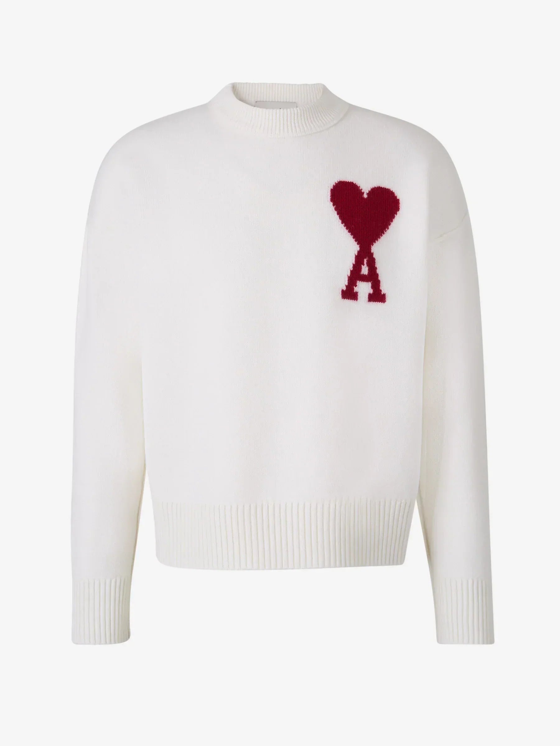 Ami Paris Maglione con Logo a Cuore per Uomo | Morbido & Elegante Maglione con Vestibilità Rilassata