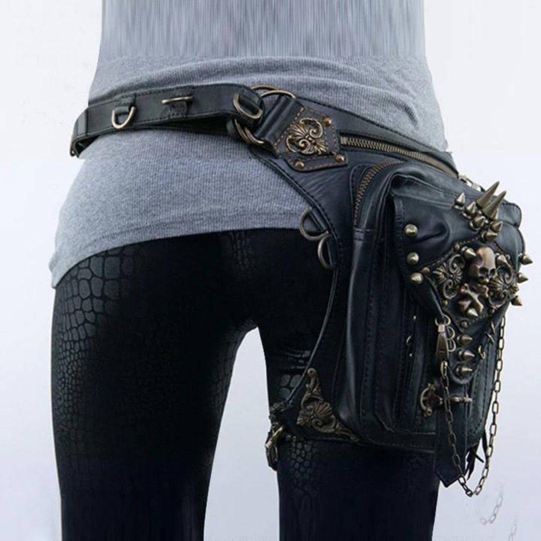 Mya Leren Tas Gothic Stijl voor Dames-4