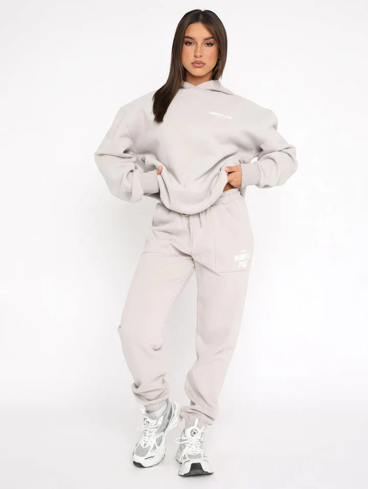 ZARA - Tuta da donna hip con felpa con cappuccio e pantaloni jogger
