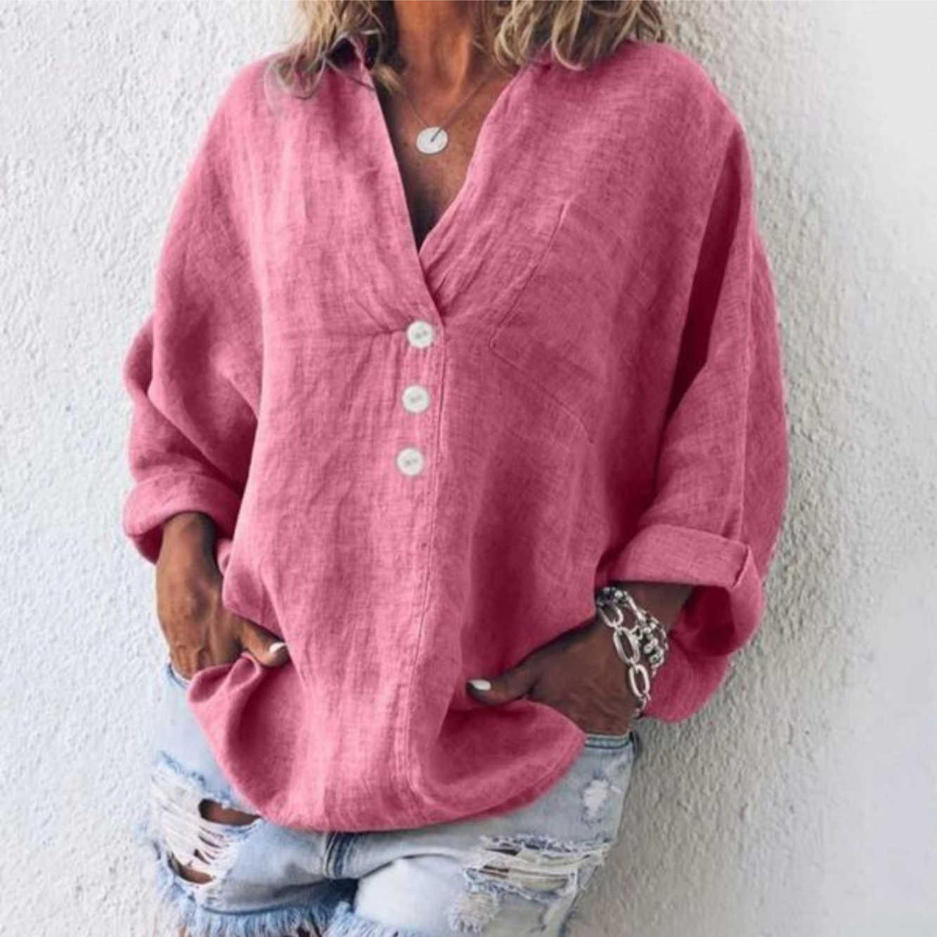 DORÉ – Stijlvolle Damesblouse | Chic & Comfortabel Overhemd voor Lente & Zomer