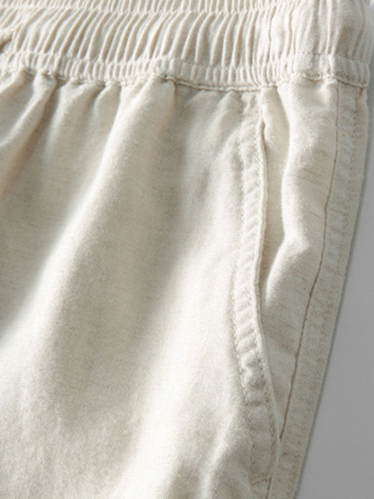 DEPREZ – Set Uomo di Lusso | Camicia di Lino con Pantaloncini per l'Estate