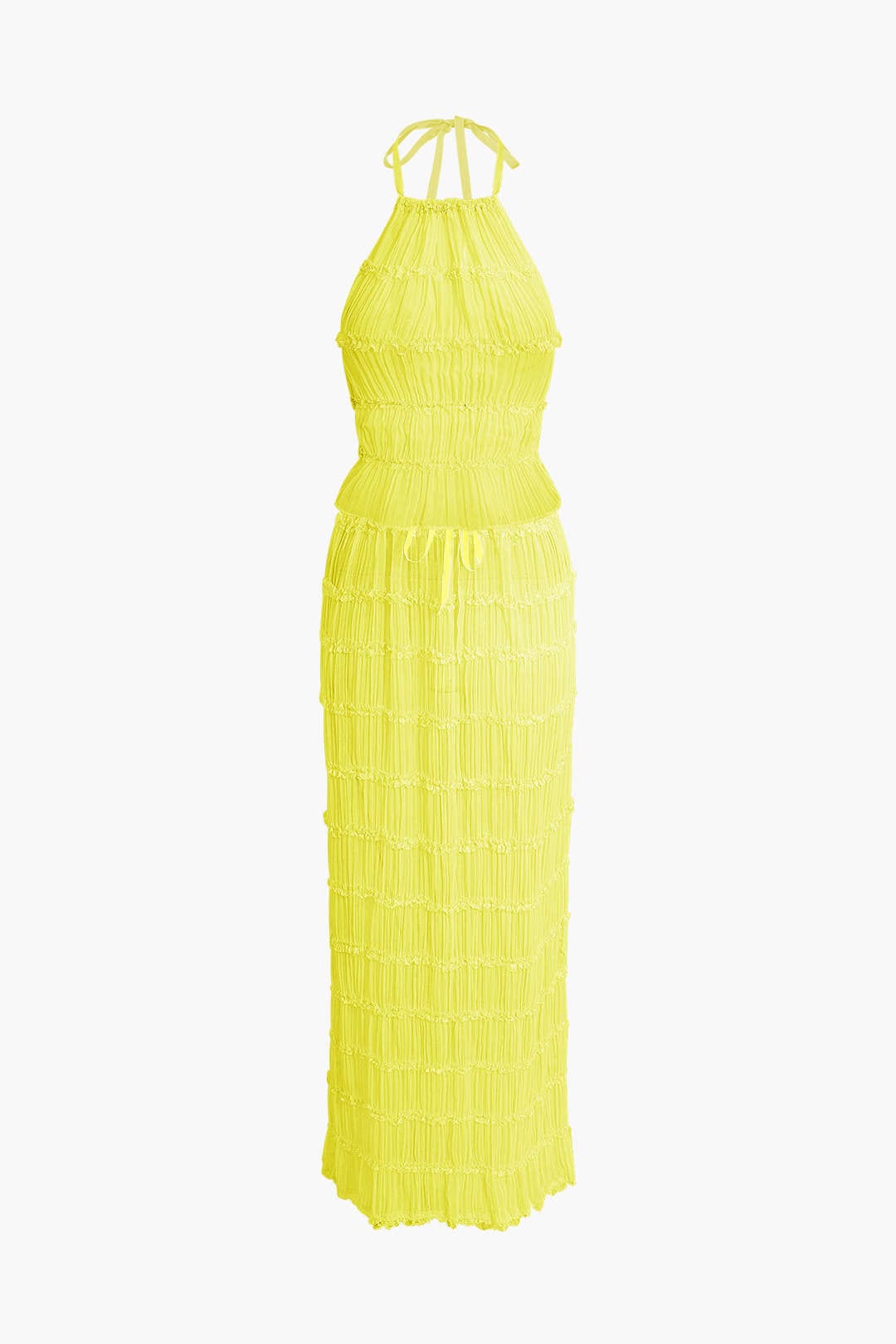 ISLA - Ensemble gonna a ruches boho e schiena scoperta