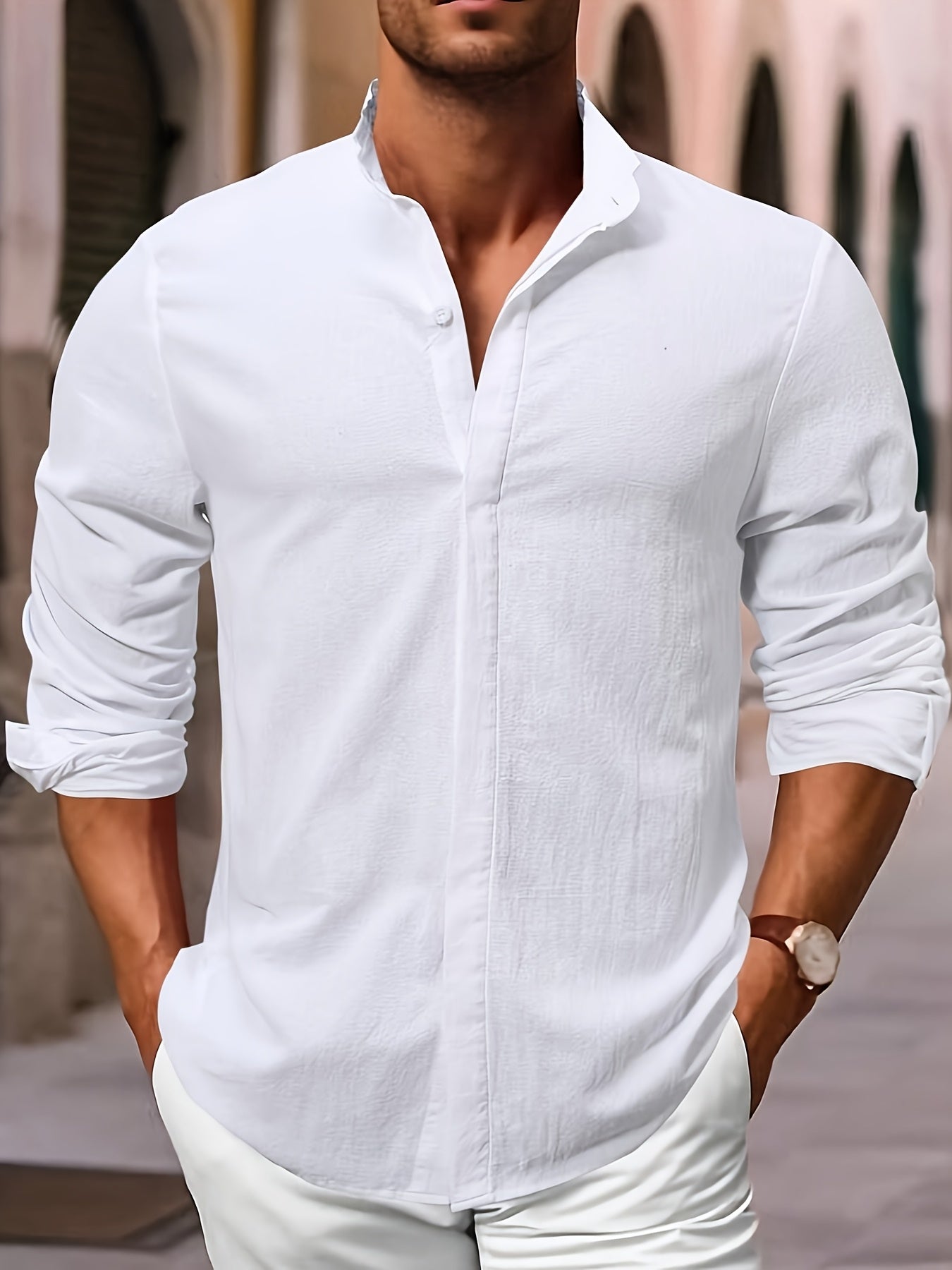 FORZA – Camicia di lino con robusta eleganza maschile per primavera ed estate