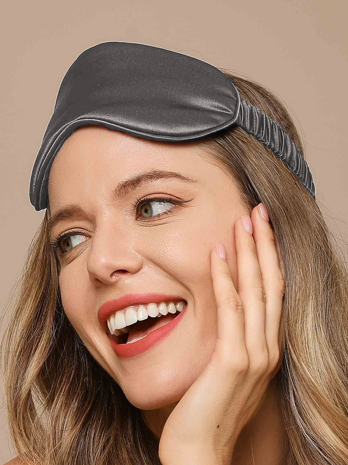 LUMORA - Maschera per gli occhi in seta morbida per un riposo ottimale