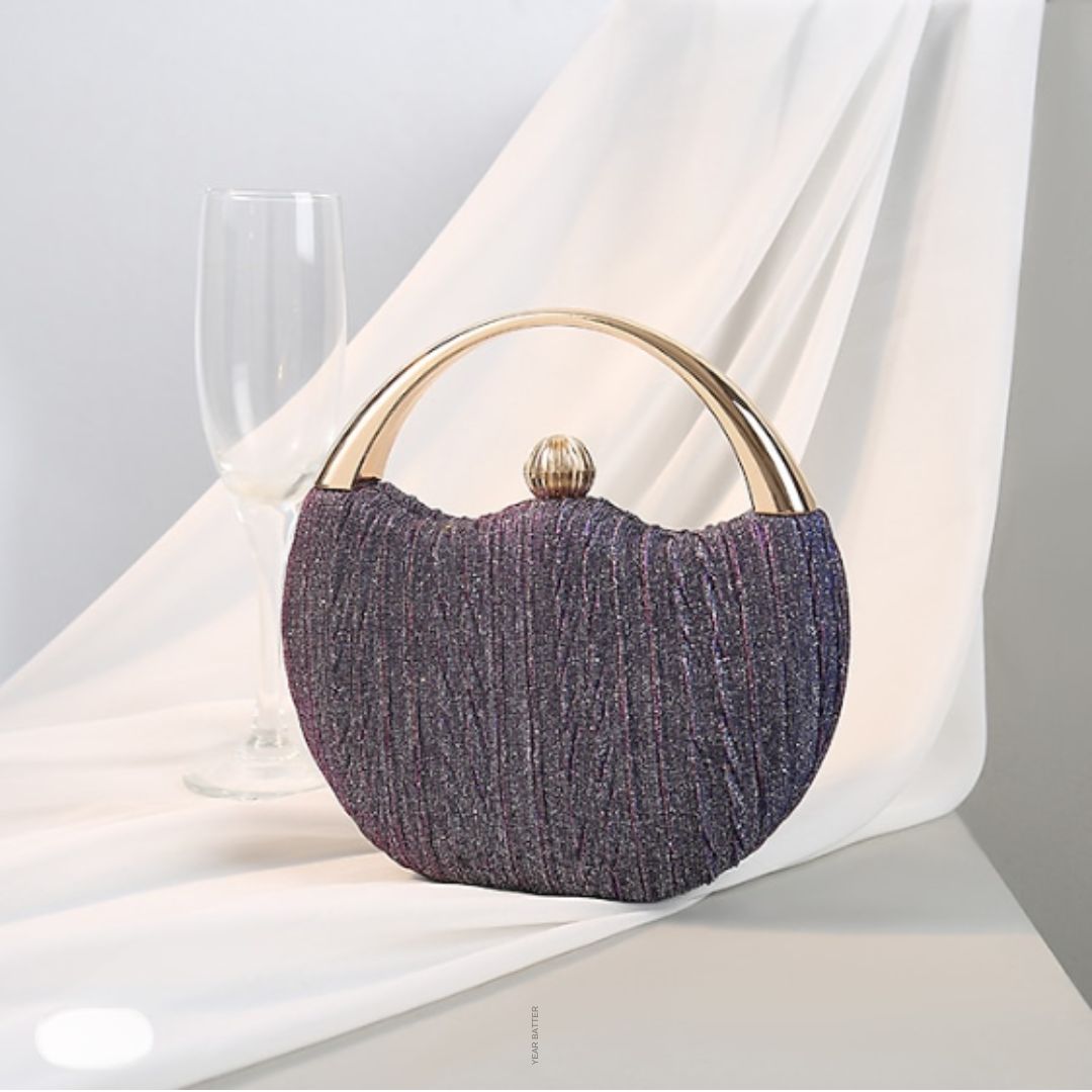 Leighton Clutch Met Metalen Handvat Glamoureuze Stijl-3