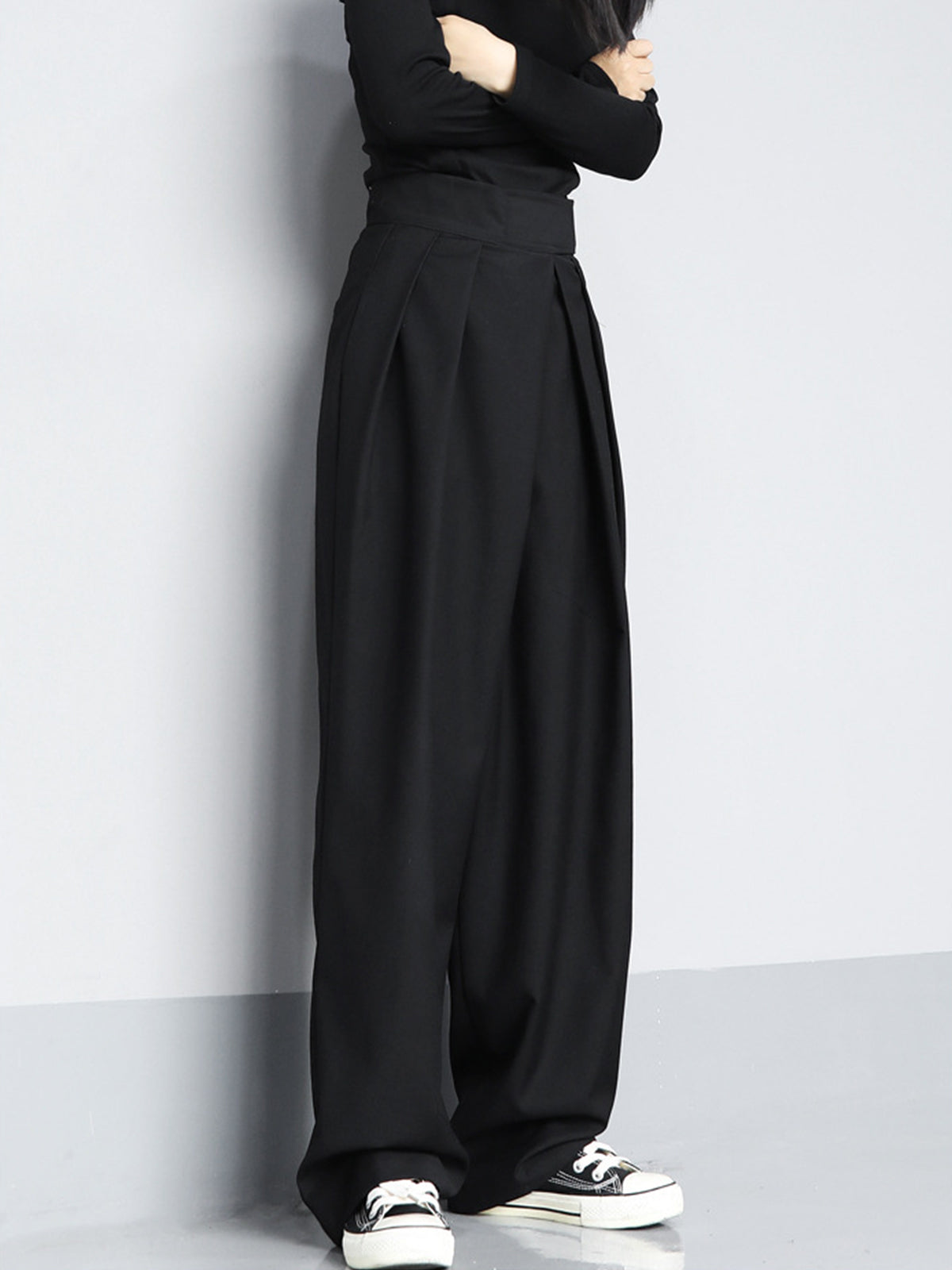 LIVIA – Pantaloni larghi alla moda con chiusura a strappo
