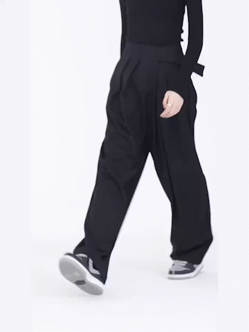 LIVIA – Pantaloni larghi alla moda con chiusura a strappo