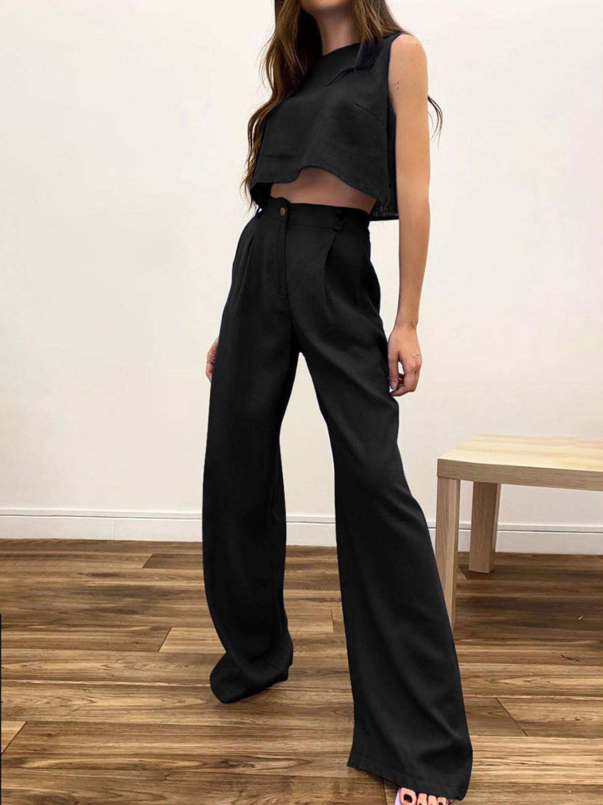 ZARIA – Conjunto bohemio de dos piezas con pantalón