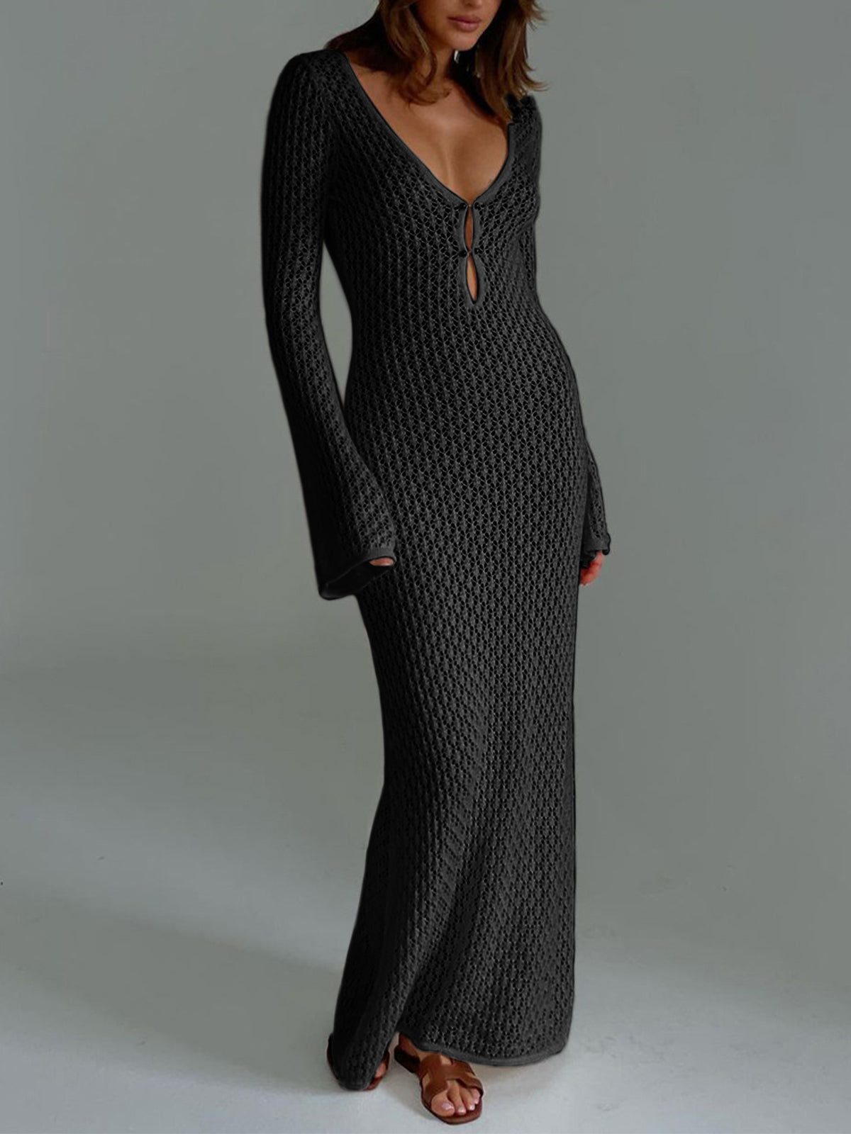 LIVIA – Elegante abito lungo con schiena scoperta