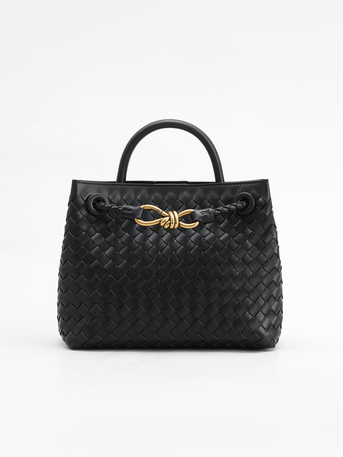 MAÉVA – Elegante borsa a mano con dettaglio a torsione in metallo
