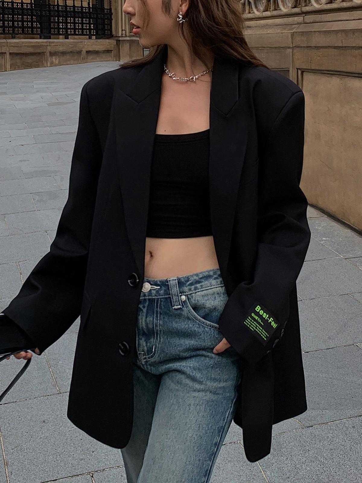 NOELLE – Blazer boyfriend oversize con rever classico