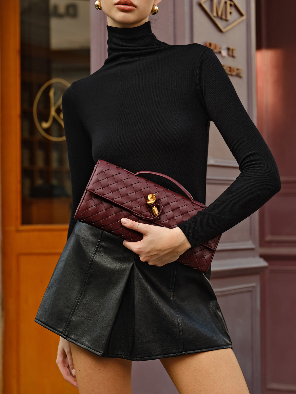 VEDA – Trendy gevlochten schoudertas voor dames