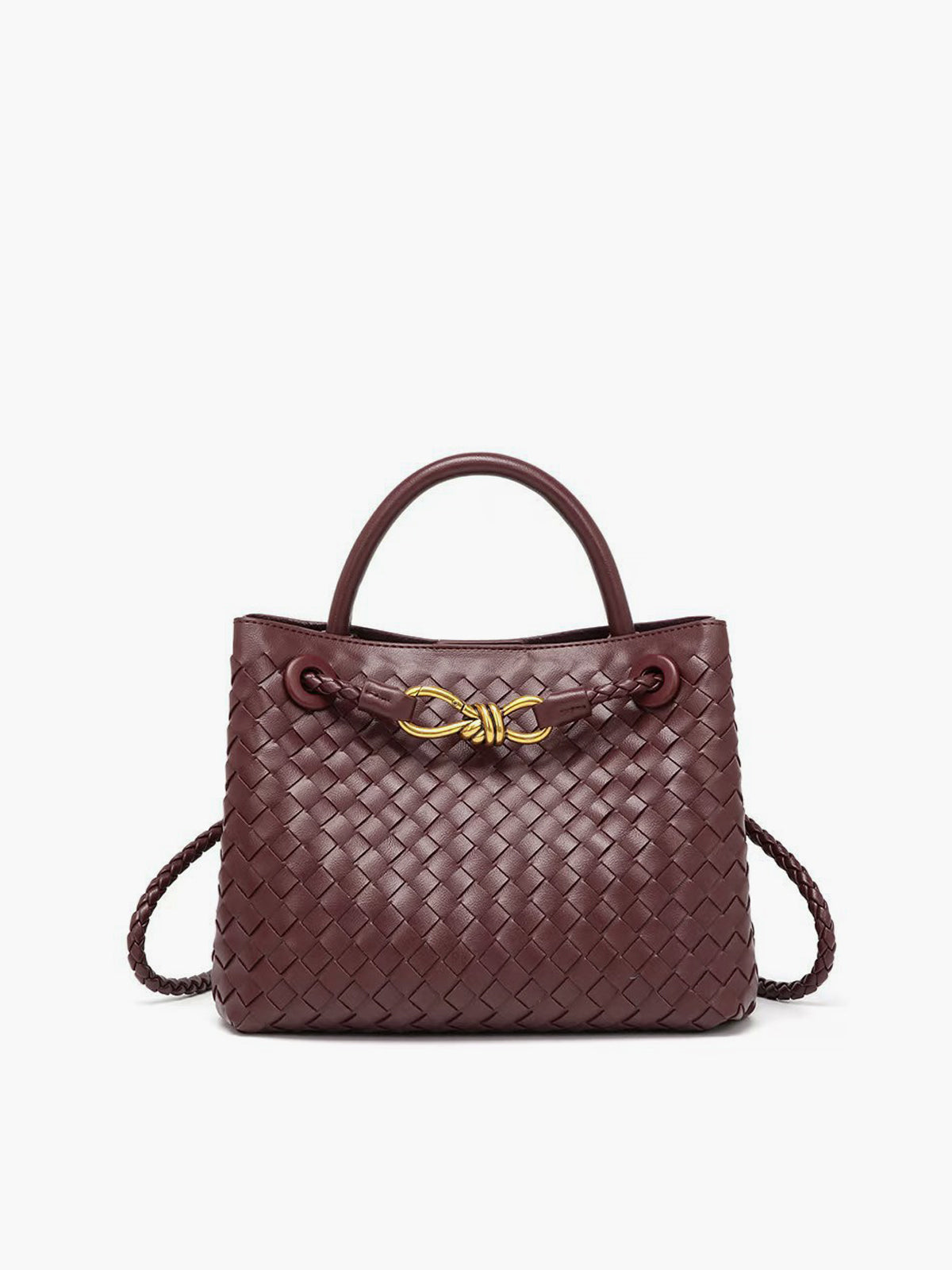 MAÉVA – Elegante borsa a mano con dettaglio a torsione in metallo