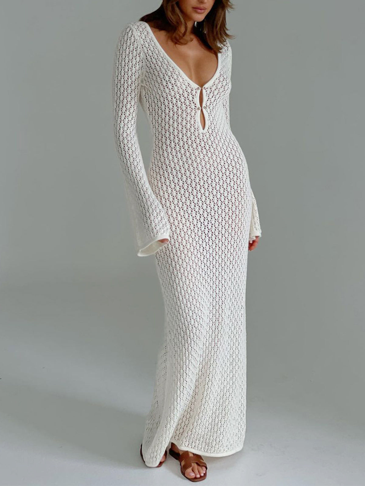 LIVIA – Elegante abito lungo con schiena scoperta
